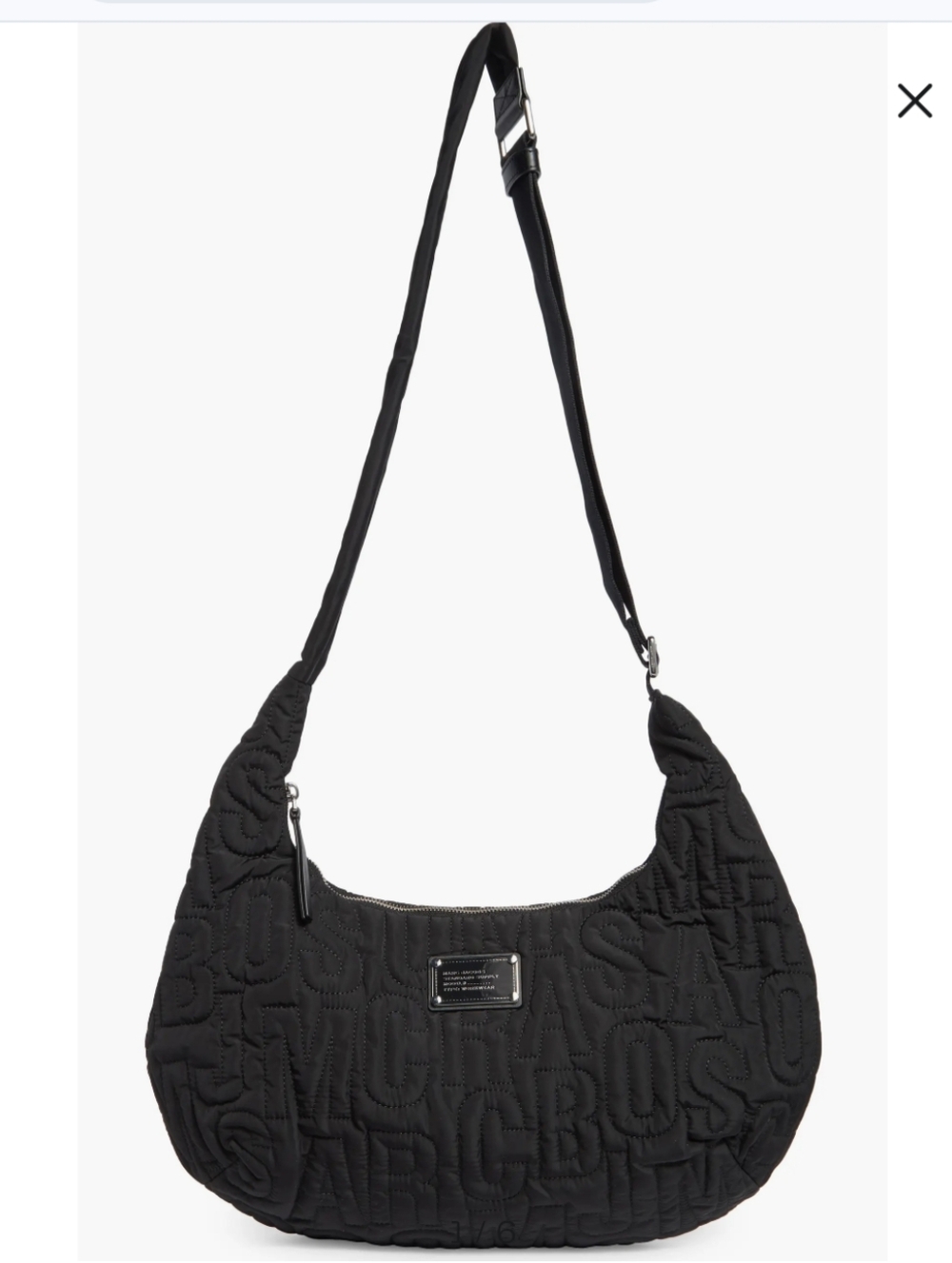 Marc Jacobs Nylon Jumbled Logo Crossbody Bag